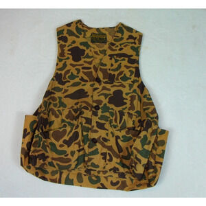 Vintage Hunter's Choice Camo Vest Men's Small Bird Duck Hunting Shotgun‎ Shell
